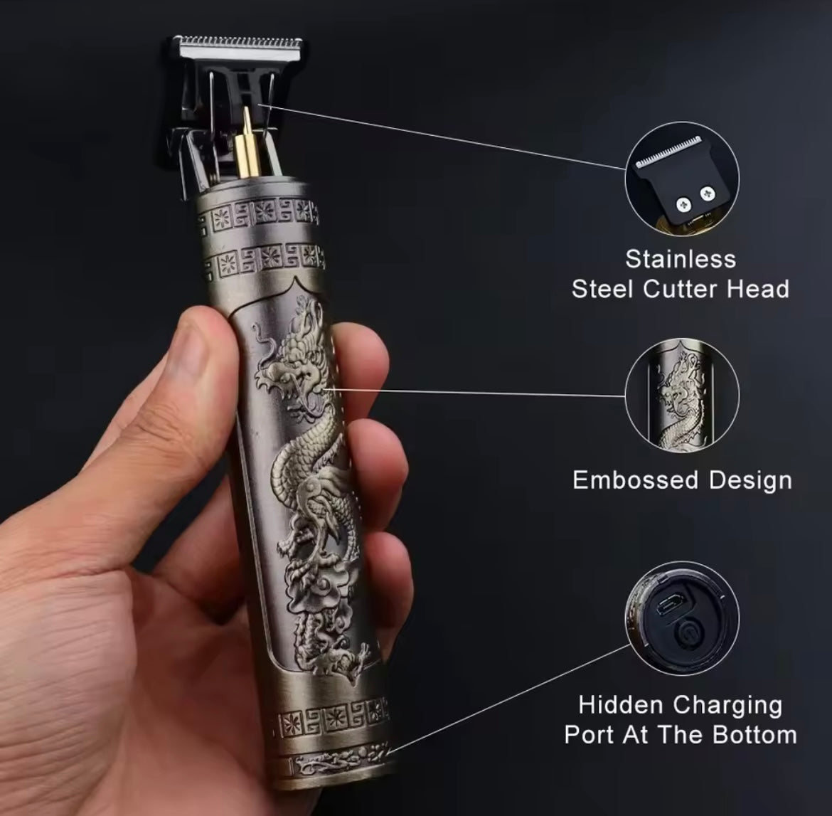 Professional T9 Vintage Electric Rechargeable Hair Clipper