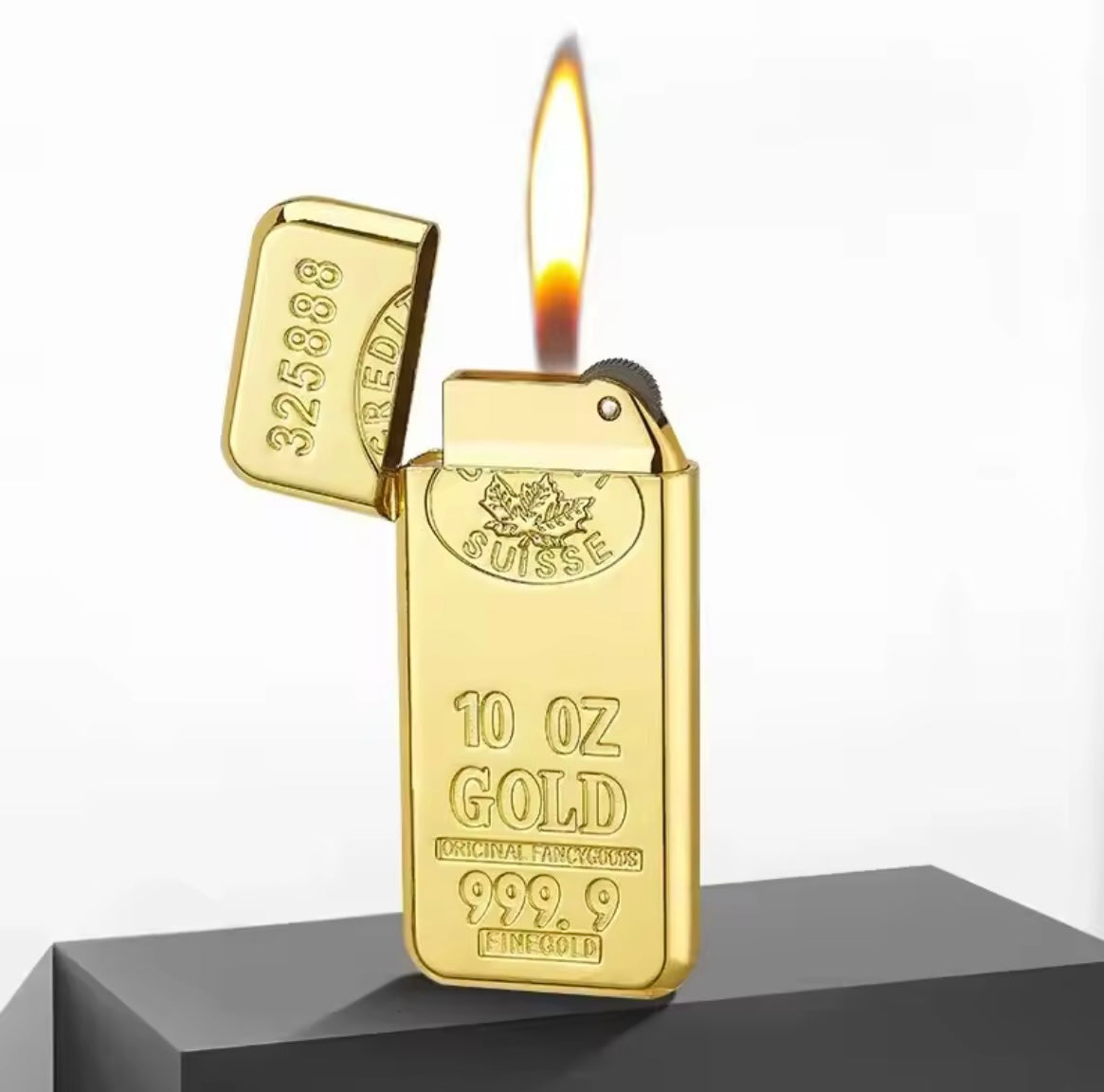 Gold Bar Refillable Butane Lighter